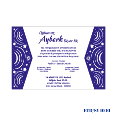 Sünnet Davetiyesi ETD/SY 1040