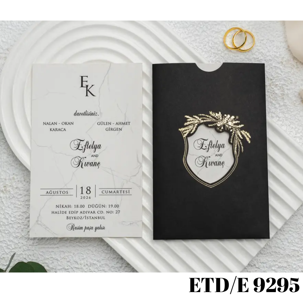 Düğün - Nişan Davetiyesi ETD/E 9295