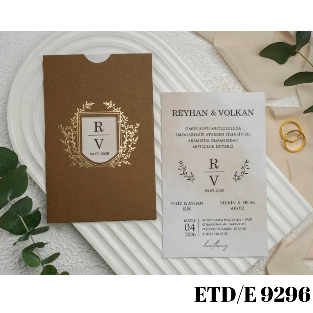 Düğün - Nişan Davetiyesi ETD/E 9296