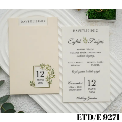 Düğün - Nişan Davetiyesi ETD/E 9271