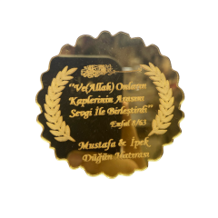 Pleksi Gold- Gümüş Nişan- Düğün Hediyeliği