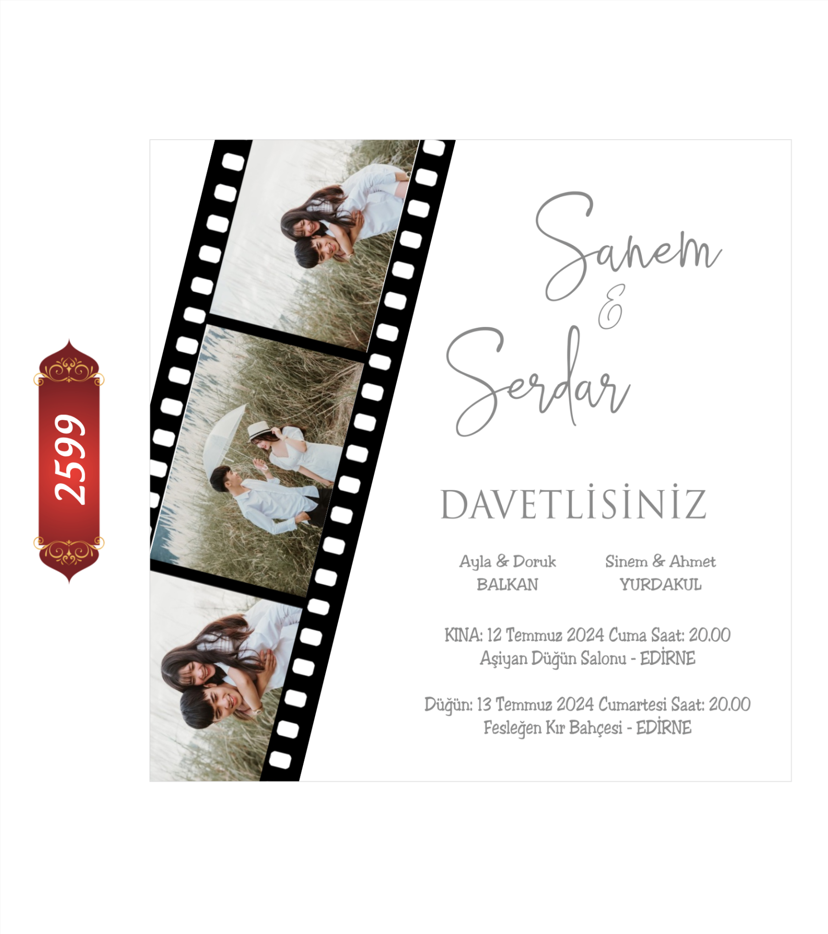 Düğün Nişan Davetiyesi ETD/EY 2599