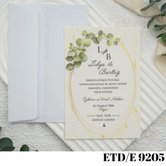 Düğün - Nişan Davetiyesi ETD/E 9205