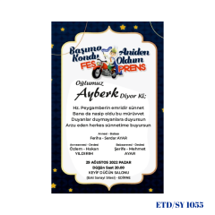 Sünnet Davetiyesi ETD/SY 1055