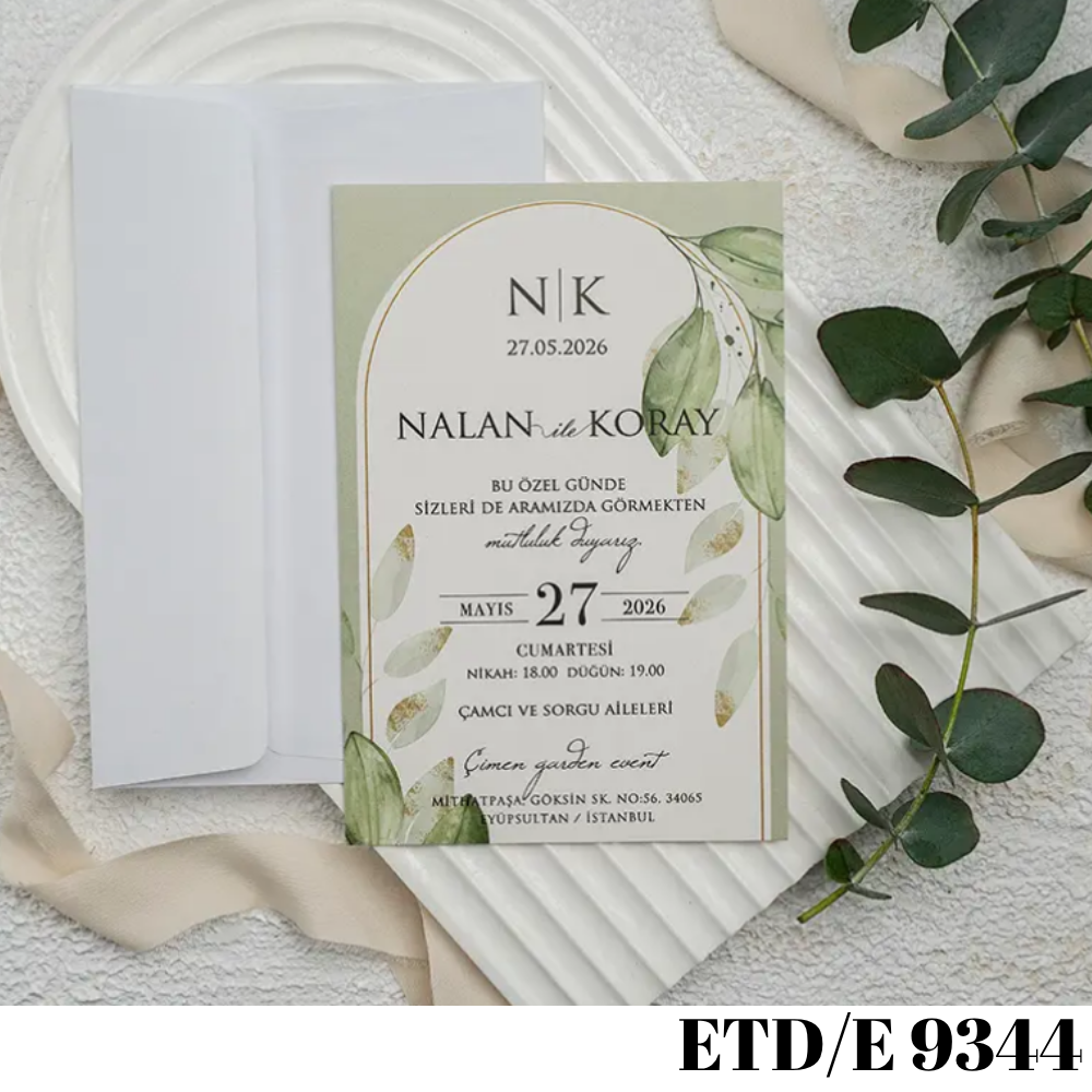 Düğün - Nişan Davetiyesi ETD/E 9344