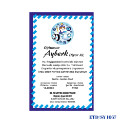 Sünnet Davetiyesi ETD/SY 1057