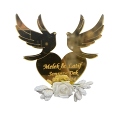 Pleksi Gold- Gümüş Nişan- Düğün Hediyeliği