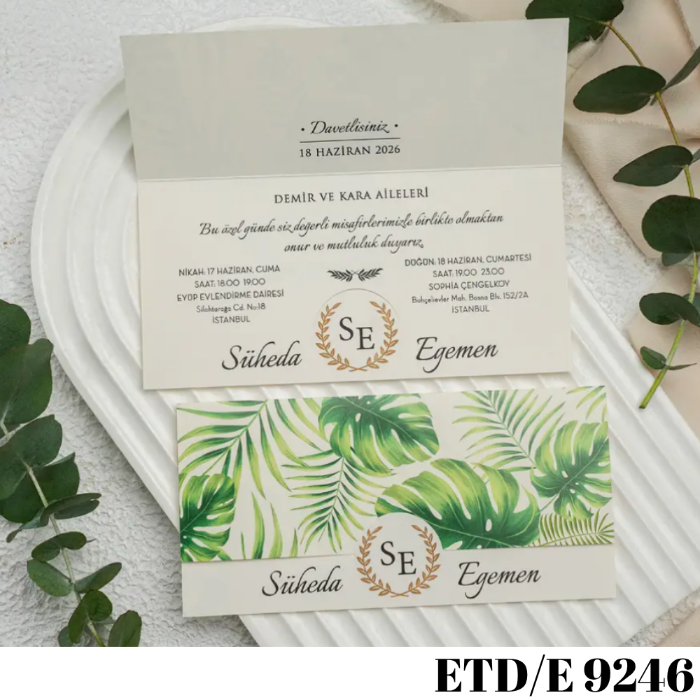 Düğün - Nişan Davetiyesi ETD/E 9246