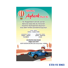 Sünnet Davetiyesi ETD/SY 1063