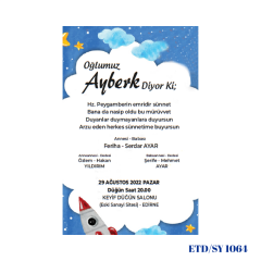 Sünnet Davetiyesi ETD/SY 1064