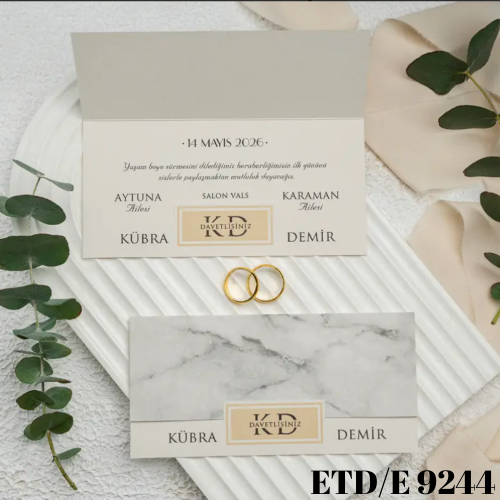Düğün - Nişan Davetiyesi ETD/E 9244