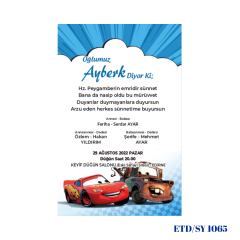 Sünnet Davetiyesi ETD/SY 1065