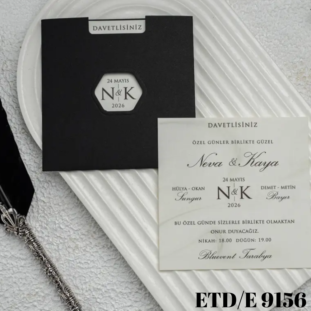 Düğün - Nişan Davetiyesi ETD/E 9156