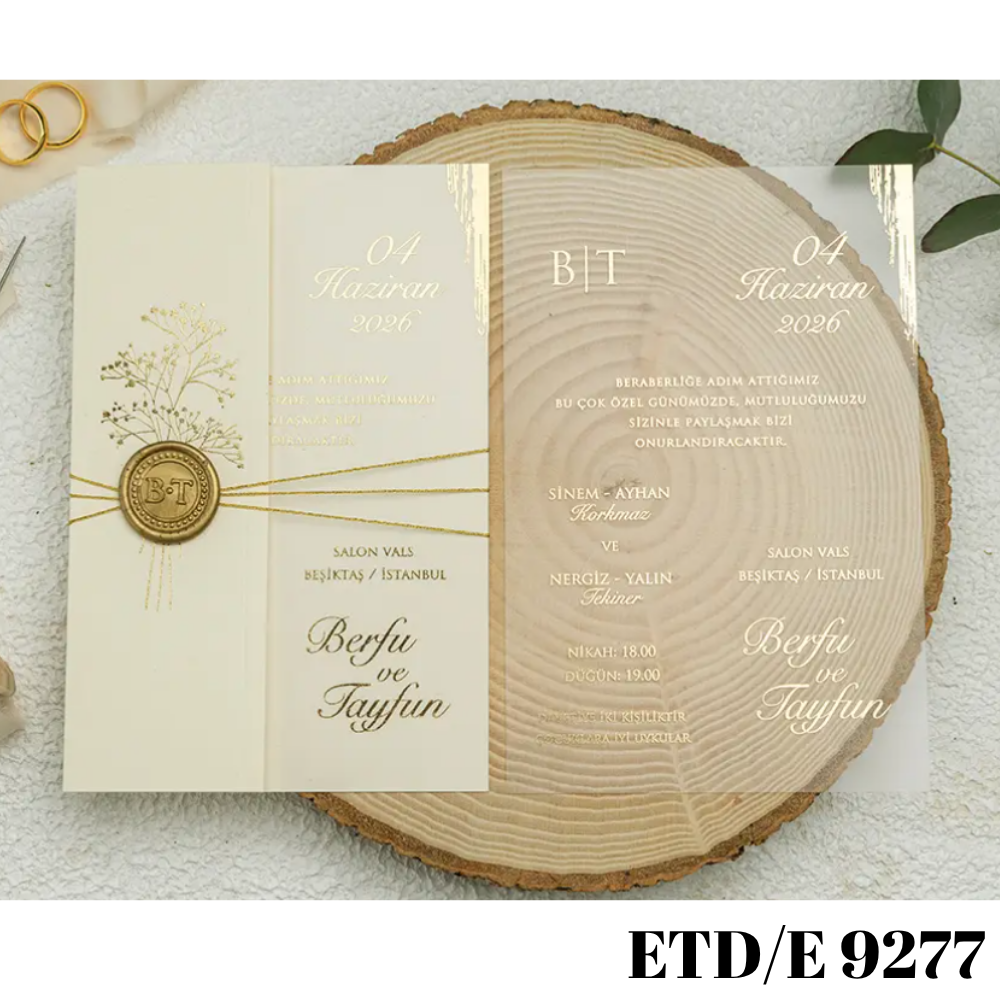 Düğün - Nişan Davetiyesi ETD/E 9277