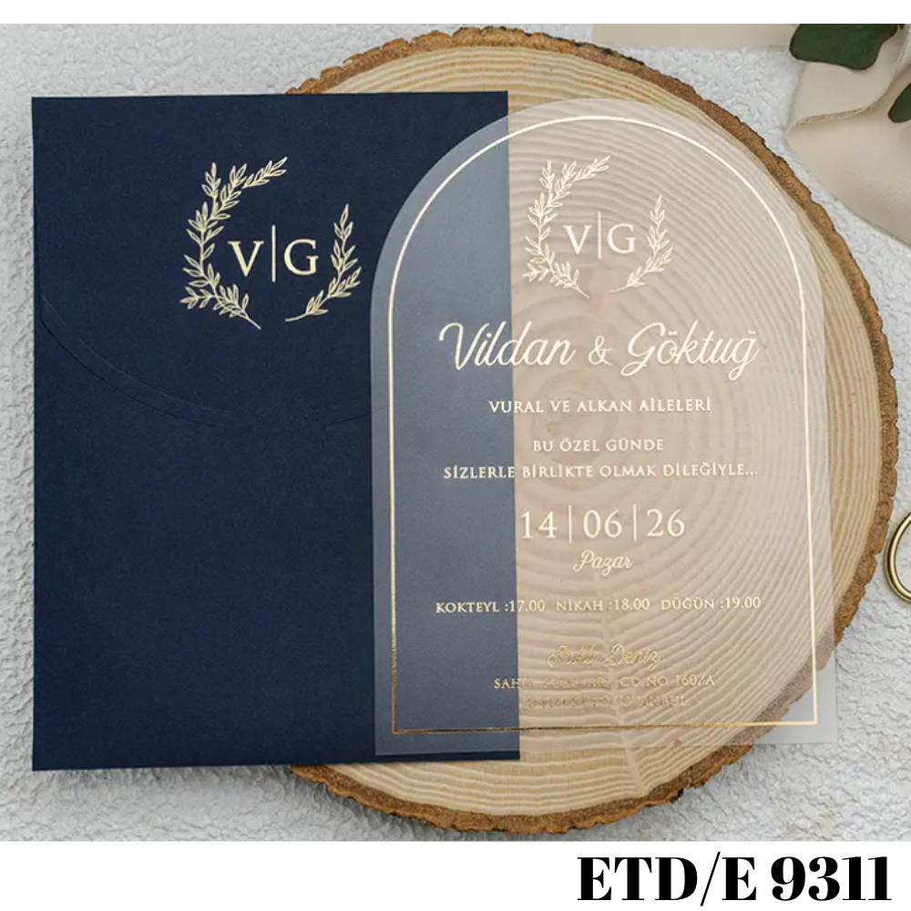 Düğün - Nişan Davetiyesi ETD/E 9311