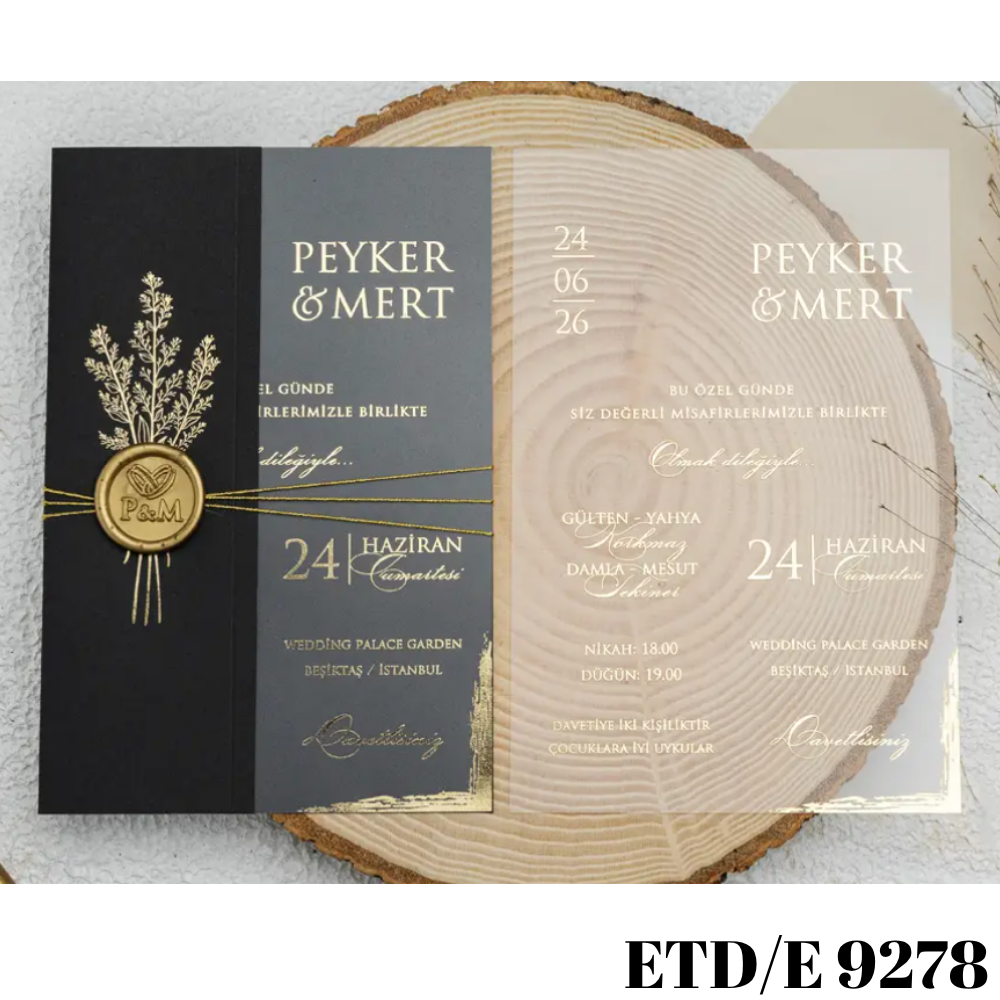 Düğün - Nişan Davetiyesi  ETD/E 9278