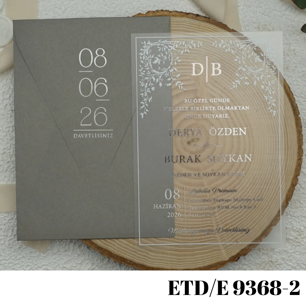 Düğün - Nişan Davetiyesi ETD/E 9368