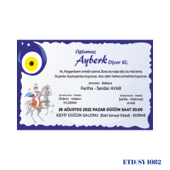 Sünnet Davetiyesi ETD/SY 1082