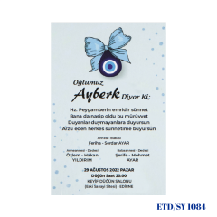 Sünnet Davetiyesi ETD/SY 1084