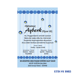 Sünnet Davetiyesi ETD/SY 1085