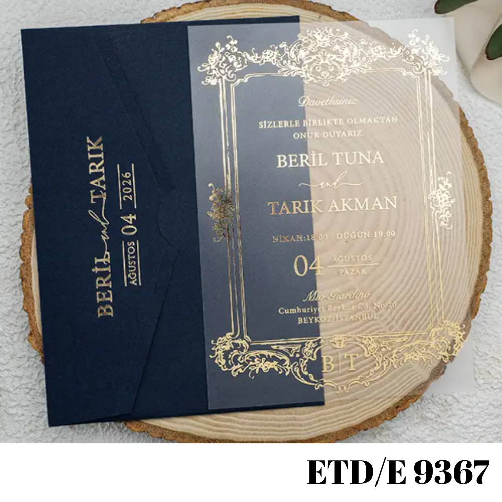 Düğün - Nişan Davetiyesi  ETD/E 9367