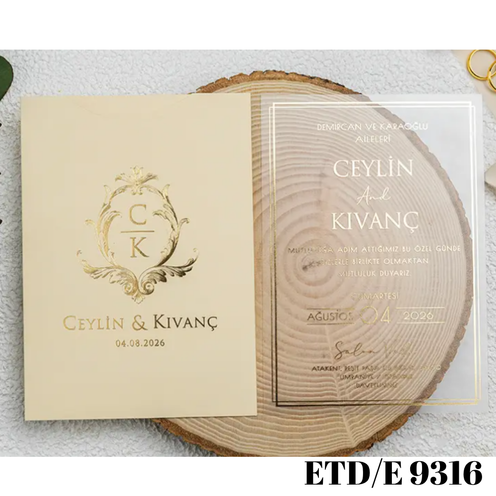 Düğün - Nişan Davetiyesi ETD/E 9316
