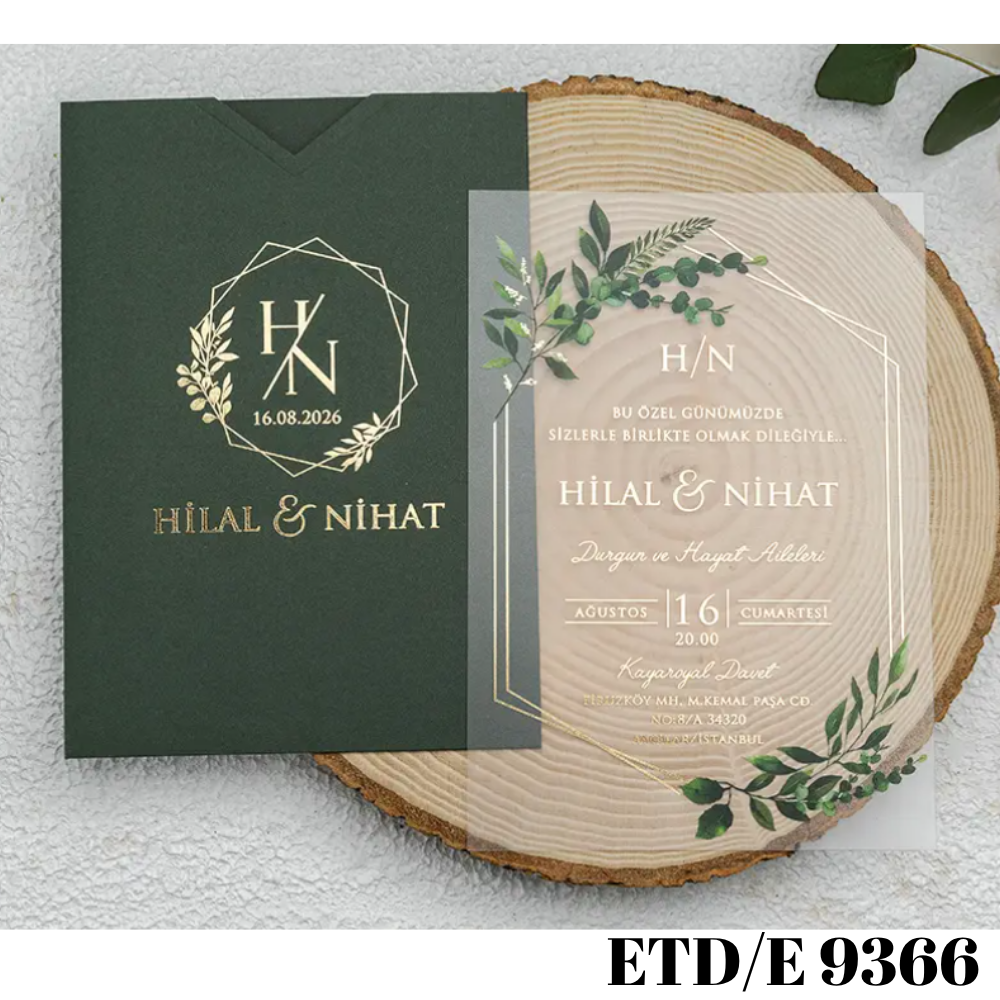 Düğün - Nişan Davetiyesi  ETD/E 9366
