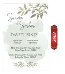 Düğün Nişan Davetiyesi ETD/EY 2603