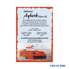 Sünnet Davetiyesi ETD/SY 1100