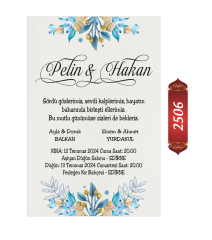 Düğün Nişan Davetiyesi ETD/EY 2506