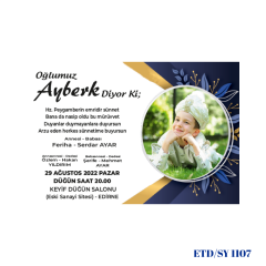 Sünnet Davetiyesi ETD/SY 1107