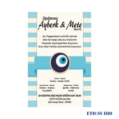 Sünnet Davetiyesi ETD/SY 1110