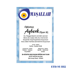 Sünnet Davetiyesi ETD/SY 1112