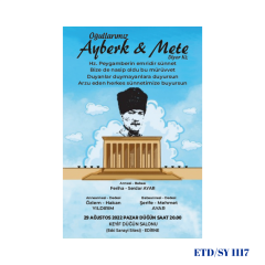 Sünnet Davetiyesi ETD/SY 1117