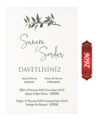Düğün Nişan Davetiyesi ETD/EY 2606