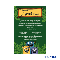 Sünnet Davetiyesi ETD/SY 1122