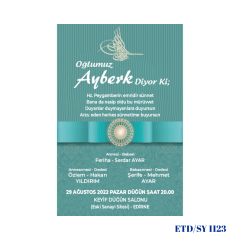 Sünnet Davetiyesi ETD/SY 1123