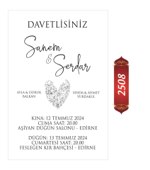 Düğün Nişan Davetiyesi ETD/EY 2508