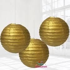 JAPON FENERİ 35 CM GOLD