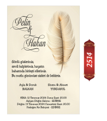 Düğün Nişan Davetiyesi ETD/EY 2514