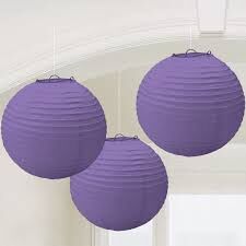 JAPON FENERİ 35 CM MOR