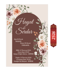 Düğün Nişan Davetiyesi ETD/EY 2516