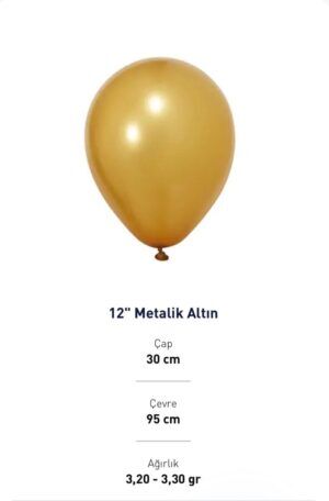 METALİK BALON 10 ADET GOLD