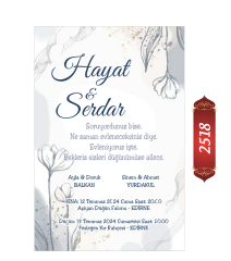Düğün Nişan Davetiyesi ETD/EY 2518