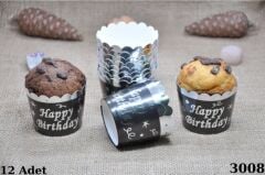 CUPCAKE 12 Lİ GÜMÜŞ HAPPY