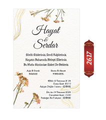 Düğün Nişan Davetiyesi ETD/EY 2617