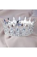 PASTA ÜSTÜ PLASTİK TAÇ GÜMÜŞ