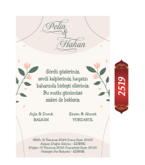 Düğün Nişan Davetiyesi ETD/EY 2519