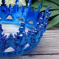 PASTA ÜSTÜ PLASTİK TAÇ MAVİ