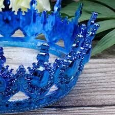 PASTA ÜSTÜ PLASTİK TAÇ MAVİ